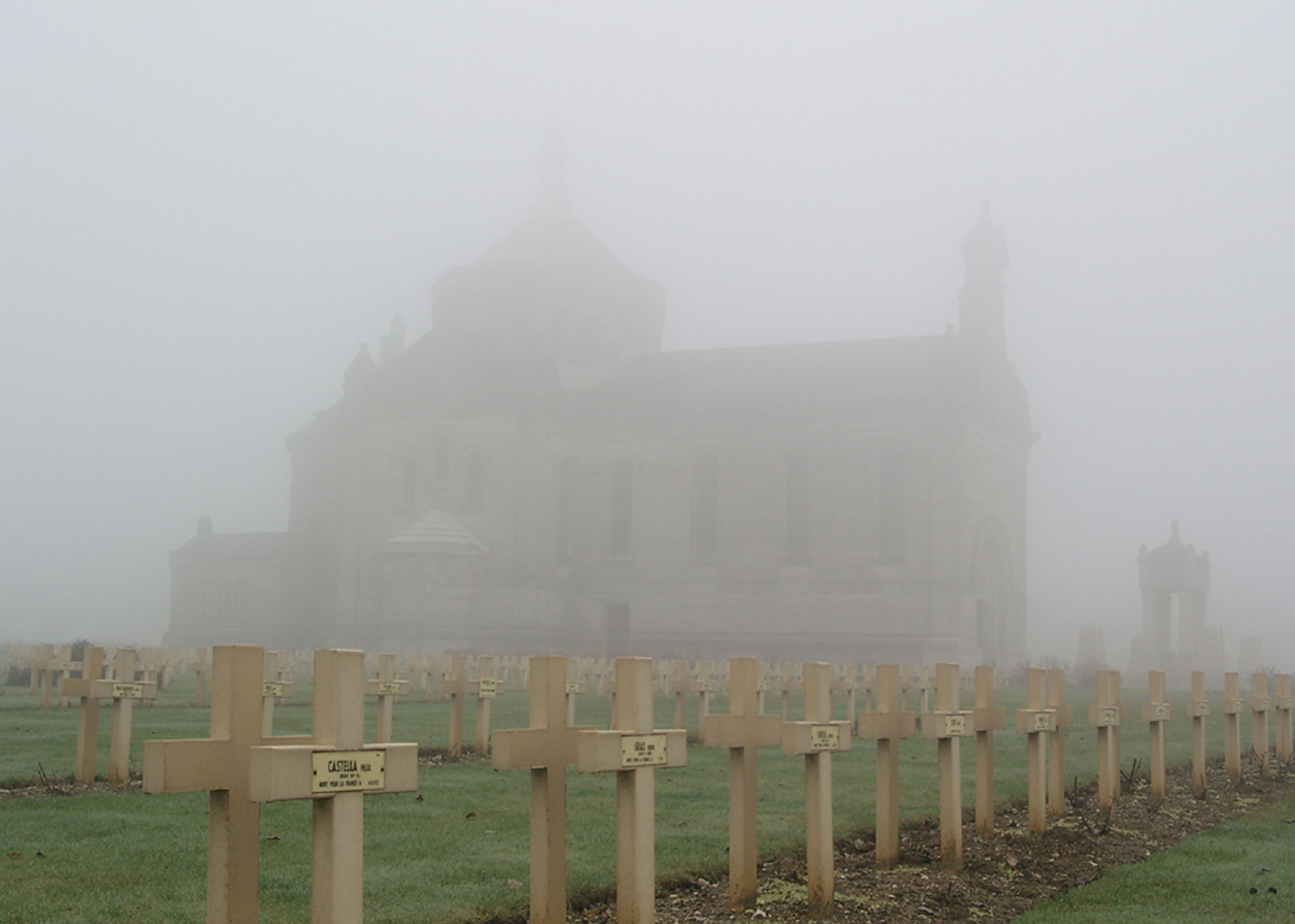 Basilica on top of the Lorette Hill in the Middle of the French Military Cemetery