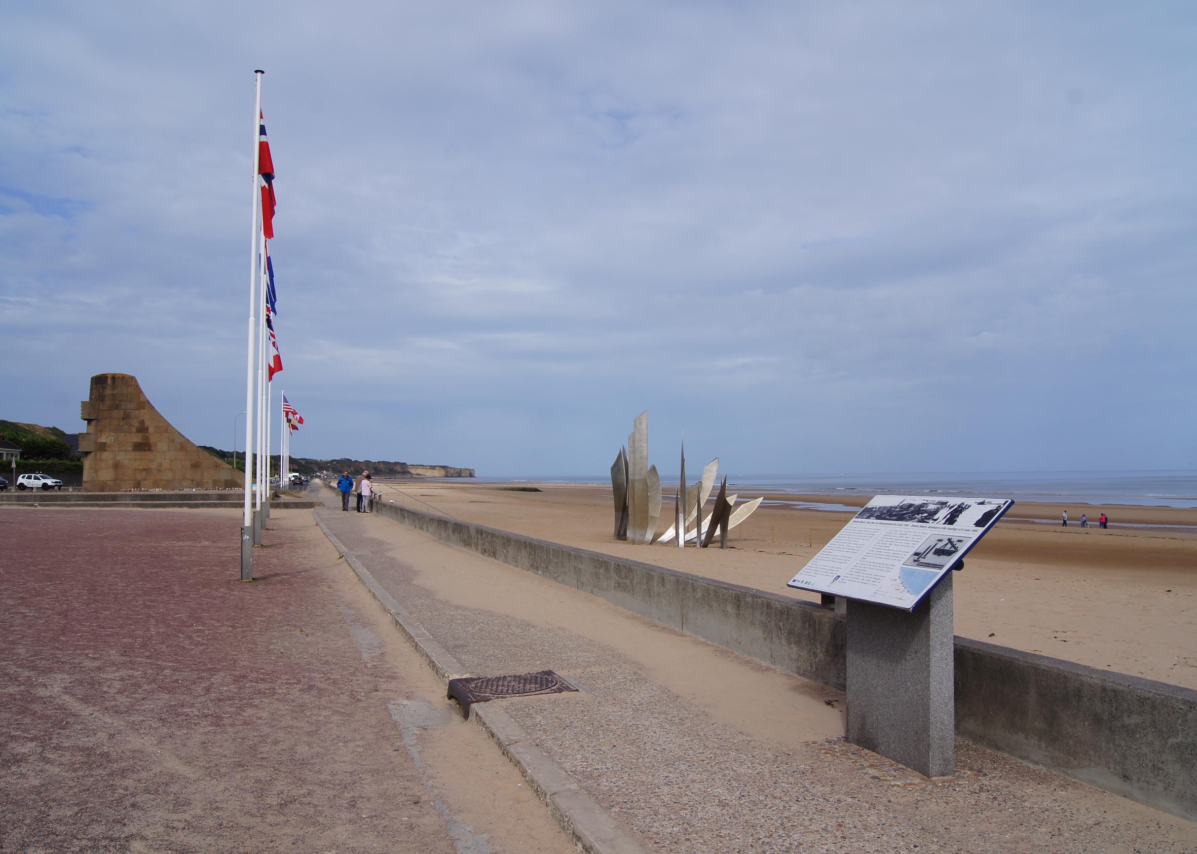 Denkmäler am Omaha-Beach in Saint-Laurent-sur-Mer